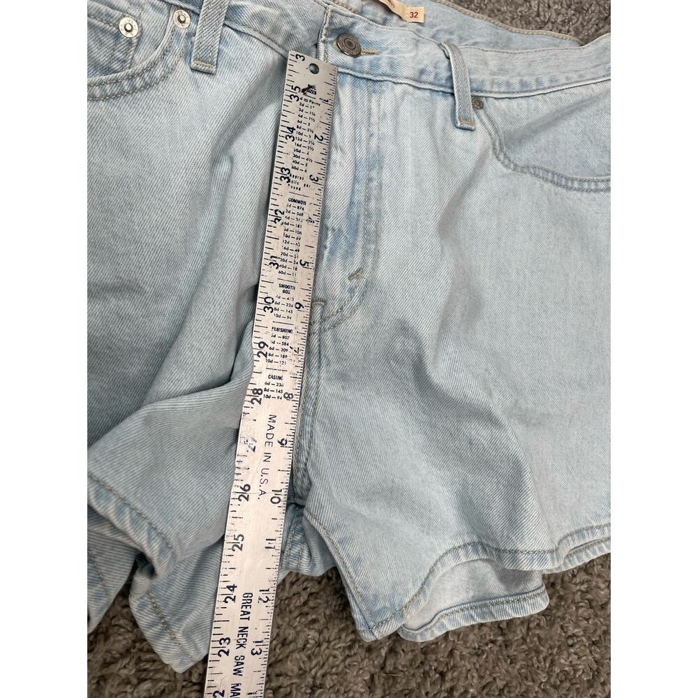 Levi's Strauss Women's ALine Denim Shorts 34"High Rise Waist Light Wash 5 Pocket - Picture 8 of 8
